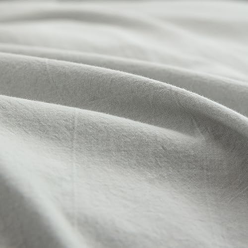 BESTOUCH Cotton Solid Duvet Cover Set Northern Droplet Grey Super King Plus - Image 6
