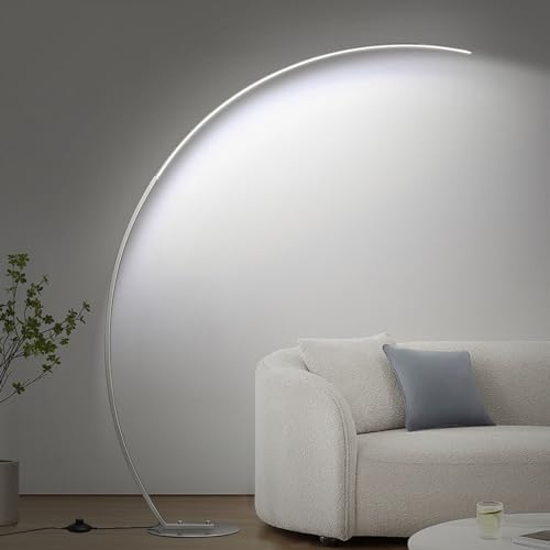 Dimmable LED Floor Lamp with 3 Color Temperatures, Ultra Bright 2000LM Brushed Nickel Arc Floor Lamps for Living Room, Modern Tall Lamp with Remote Control Reading Floor Lamp for Bedroom Office - Image 6