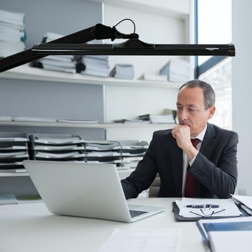 32-Inch LED Architect Desk Lamp with Clamp, 50W 4500LM, Black CCT - Image 6