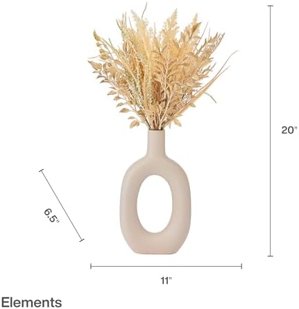 Elements Natural Dried Flowers in Circular Ceramic Vase - Image 3