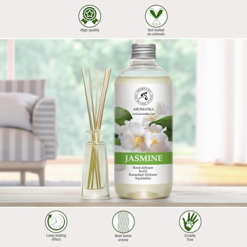 Jasmine Reed Diffuser Refill - 4x17 Fl Oz - Scented Reed Diffuser Refill - Home Fragrance - Air Freshener - Room Freshener - Floral & Long Lasting Scent - Aromatherapy - Image 3