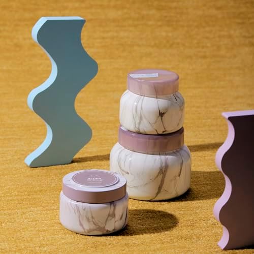 Capri Blue Modern Marble Jar Candles - Luxury Candles for Home Scented - Long Lasting Soy Wax Blend (Aloha Orchid, 8 oz) - Image 4
