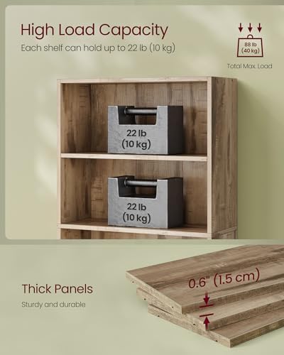 VASAGLE 3-Tier Bookshelf, Storage Organizer, 23.6 x 9.4 x 32 Inches - Image 7