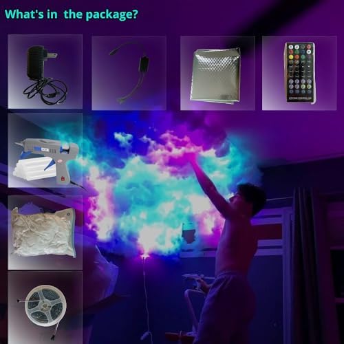 Cloud LED Lights for Ceiling. 3D Thunder Clouds RGB Light with Music Sync - Image 6