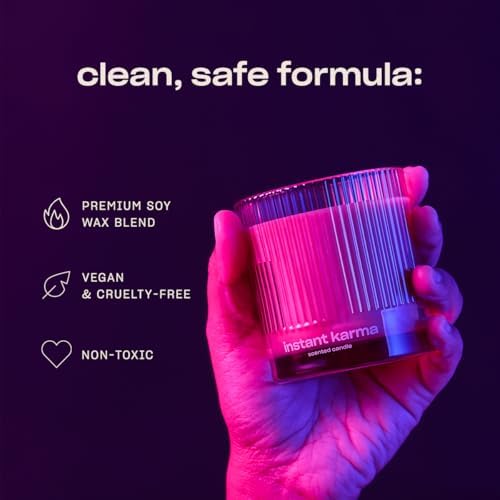 Instant Karma Luxury Scented Candle by Snif, Dark and Dreamy Scent, 50+ Hours, 100% Cotton Fiber Wicks, Soy Wax Blend, Non-Toxic, Vegan, 8.5 oz - Image 5