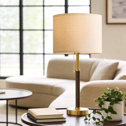 Wood Table Lamps 22" Mid Century Modern Lamps for Bedroom Living Room Lamps - Image 5
