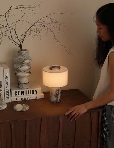 BSOD Marble Lamp, 10 Inch Natural Stone Modern Luxury Decor Lamp - Image 6