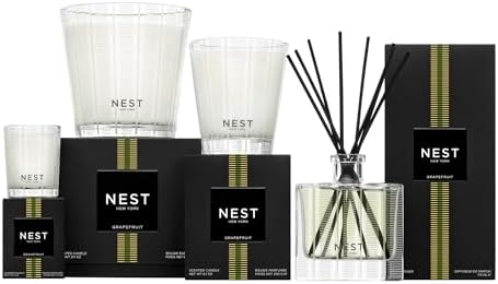 NEST New York Scented Classic Candle, Grapefruit - 8.1 oz - Up to 60-Hour Burn Time - Reusable Glass Vessel - Image 7