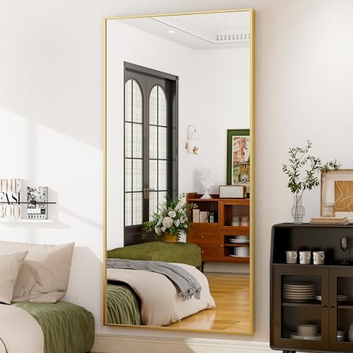 GLSLAND 76"x34" Full Length Mirror Large Rectangle Full Body Mirror, Gold - Image 3