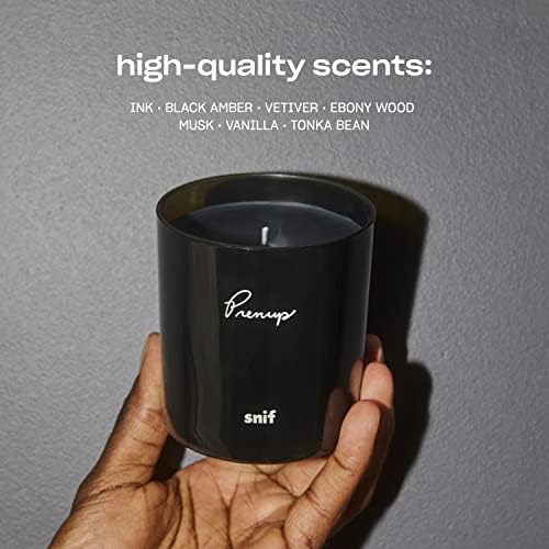 Prenup Luxury Scented Candle by Snif, Musky and Smooth Scent, 50+ Hours, 100% Cotton Fiber Wicks, Soy Wax Blend, Non-Toxic, Vegan, 8.5 oz - Image 7
