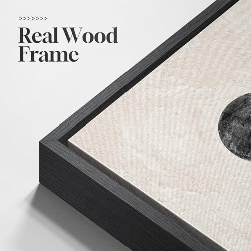 Large Framed Black White Abstract Wall Art for Living Room Set of 2, 24x36 - Image 5