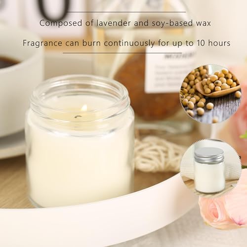 36 Pcs 4 Oz Mason Jar Candles, Lavender Scented Soy Candles Bulk Set for Stress Relief and Relaxation, Great Favors for Wedding, Christmas, Housewarming Gifts (Silver, Lavender, 36) - Image 4