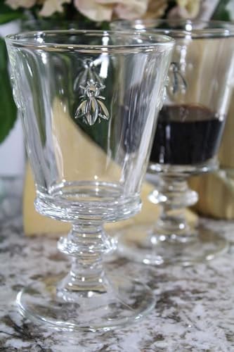 La Rochere Napoleon Bee Stemmed Wine Glass Set of 6 – Vintage Wine Glasses – La Rochere Bee Glassware Sets (12 oz) - Image 5