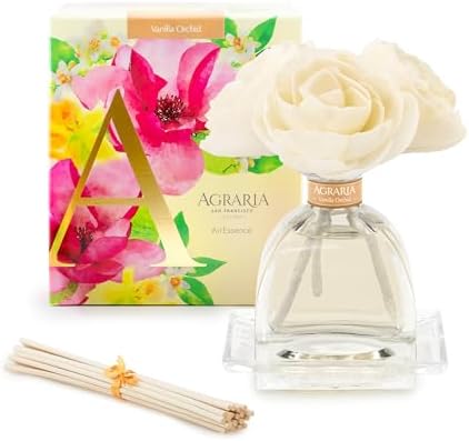 Agraria AirEssence Flower and Reed Diffuser Set, Hand Crafted Sola Flower Botanical Home Fragrance Diffuser, Home Decor for Living Room, Bedroom and More by Unknown