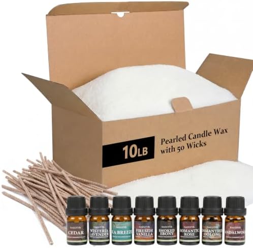 SAEUYVB 10 lbs White Natural Pearled Candle Sand Kit by SAEUYVB