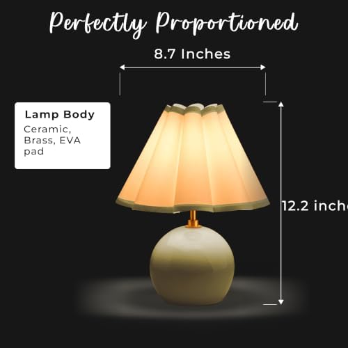 Pooky Lighting Cecily Rechargeable Ceramic Table Lamp 15" - Cordless Lamp - Image 7