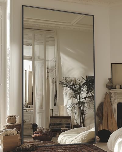 Antok Full Length Mirror, 82"x44" Floor Mirror for Bedroom, Dorm, Black - Image 3