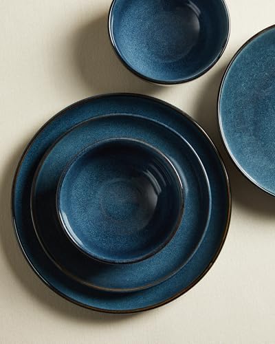 Pokini Stoneware Dinnerware Sets for 6, 18pcs Plates and Bowls Sets Dishes - Image 3