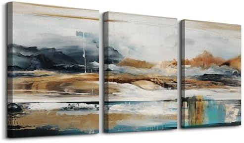 MHARTK66 Abstract Nature Landscape Wall Art for Living Room, Set of 3 Modern Canvas Prints Paintings Artwork for Walls, Wall Decor Pictures for Bedroom Dining Room Office Home Decoration 16x24 Inch by MHARTK66