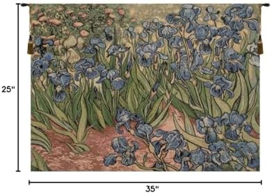 Vincent Van Gogh Iris Small Vintage Tapestry Wall Hanging 25 x 35 in - Image 6