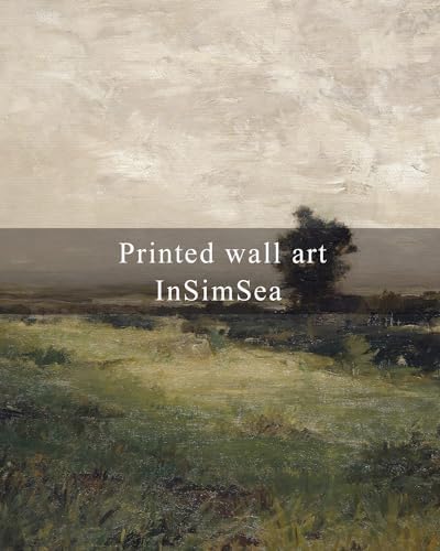 InSimSea Framed Canvas Wall Art Vintage Decor, Landscape Wall Art Room Decor, Large Classical Scenery Valley Grassland Paintings Wall Decor, Home Decor for Living Room Bedroom Office, 16"x24" - Image 6