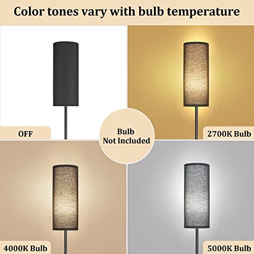 PARTPHONER Floor Lamp for Living Room, Modern Standing Lamps with Lampshade, Minimalist Tall Lamp with Foot Switch for Living Room, Bedroom, Kids Room, Office(Bulb Not Included) - Image 6