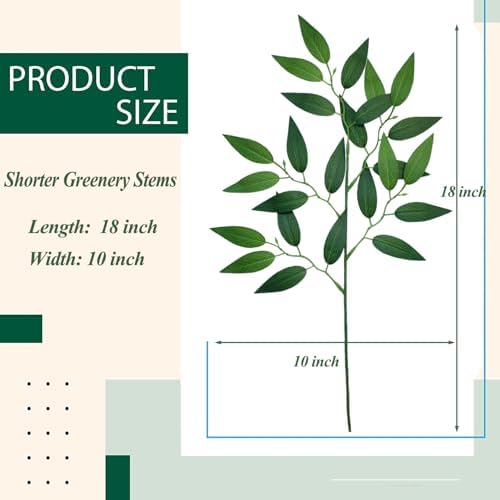 100Pcs Italian Ruscus Greenery Stems 18" Artificial Silk Greenery Leaves for DIY Bouquet Filler Table Centerpieces Home Indoor Decor - Image 2