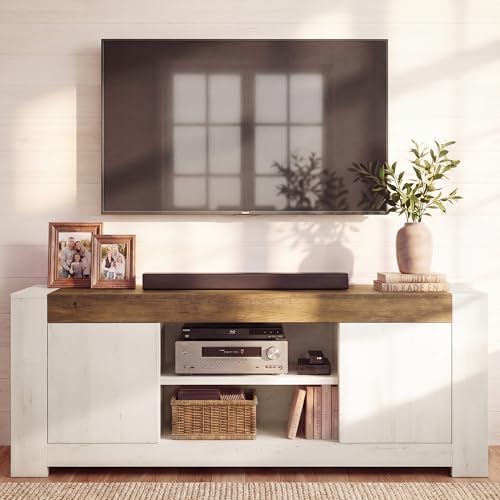 VASAGLE TV Stand with Storage, Farmhouse Entertainment Center for 65'' TV by VASAGLEbySONGMICSHOME