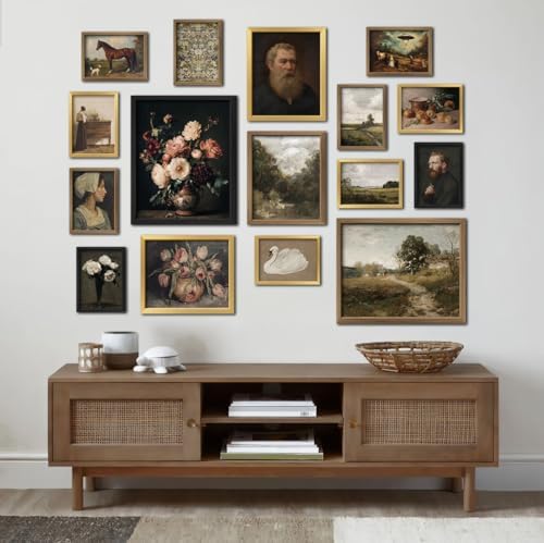 ANERZA 16 PCS Vintage Wall Art Decor, Moody Victorian Gothic Dark Academia Farmhouse Gallery Wall Collage Kit Prints for Bedroom Bathroom, Rustic Landscape Posters for Living Room, Dorm Home Artwork ﻿ ﻿ - Image 5