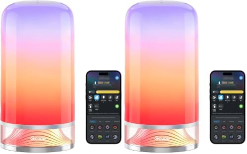 Govee RGBIC Smart Table Lamp 2, Touch Bedside Small Table Lamp (Corded) (Pack of 2) by Unknown