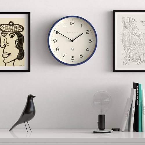 NEWGATE® Number Four Echo wall Clock | Modern Round Clock | 12" | Midnight Blue | Easy to Read Numbers | Ideal for Kitchen, Living Room or Office - Image 2