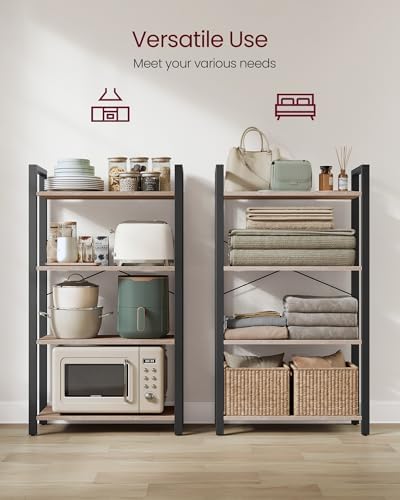 VASAGLE 4-Tier Bookshelf, Bookcase with Shelves, Storage Shelf, Living Room - Image 6