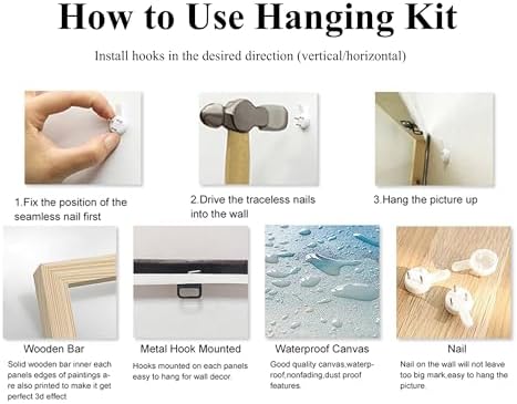 Anolyfi Palm Tree Picture Green Tropical Wall Art for Living Room Landscape Large Canvas Painting Nature Seascape Textured Artwork Framed Bedroom Kitchen Hallway Office Home Decor Framed 71"x32" - Image 7