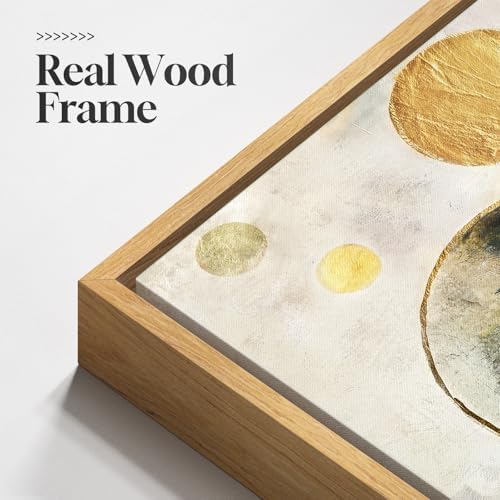 Large Framed Gold Abstract Wall Art for Living Room, Horizontal 30x60 In - Image 5