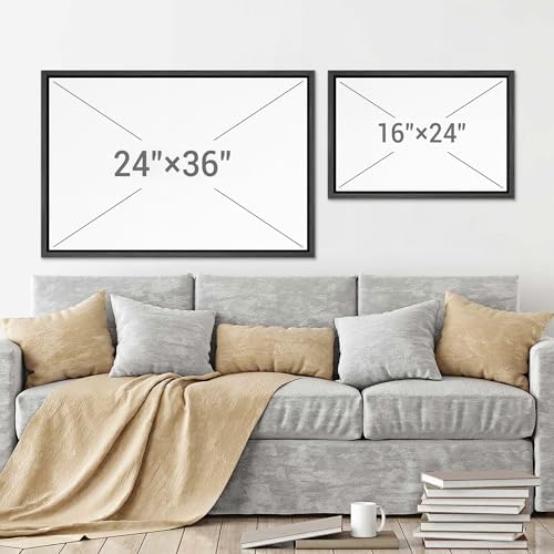 SIGNWIN Framed Canvas Print Wall Art Set Funny Crane Playing Golf Whimsical Bird Illustrations Modern Art Rustic Minimal for Living Room, Bedroom, Office - 16"" x24 x2 Black - Image 6