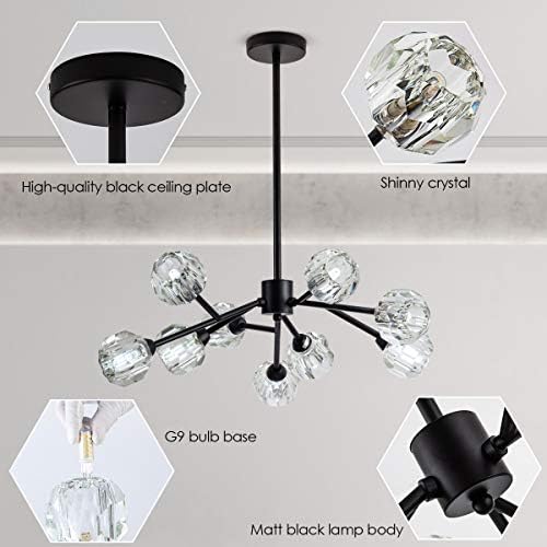 Weesalife Sputnik Chandeliers for Dining Room，9 Lights D30'' Inch - Image 6