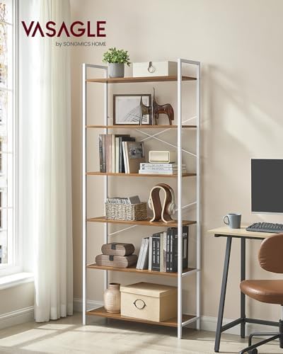 VASAGLE 6-Tier Bookshelf, Bookcase with Shelves, Storage Shelf, Living Room - Image 2