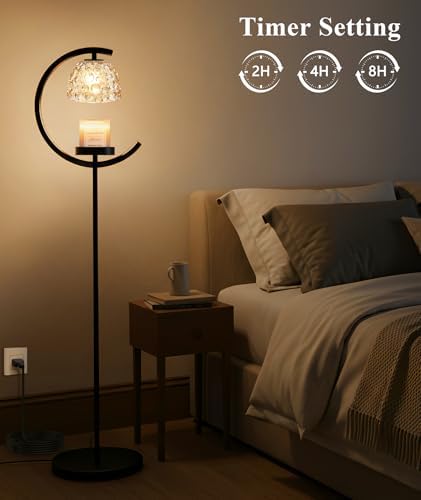 seenlast Candle Warmer Floor Lamp with Timer and Dimmer - Image 3