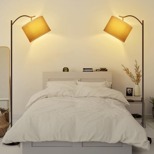 BoostArea Floor Lamp for Living Room,Arc Floor Lamp with Remote Control,Stepless Dimmable Brightness & Colors Temperature 2700k-6500k,Modern Standing Lamp for Bedroom Study Room Office,Jute - Image 7