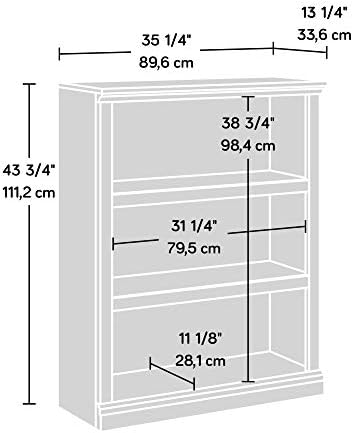 Sauder Miscellaneous Storage 3-Shelf Bookcase/ Book shelf, Mystic Oak finish - Image 3