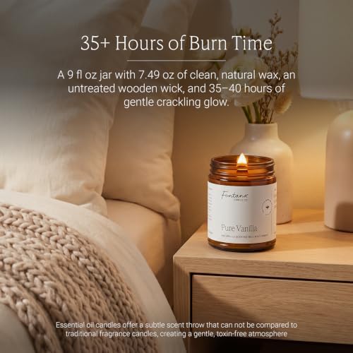 Fontana Candle Co Wood Wick Beeswax Candle, Vanilla - Image 3