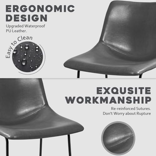 Waleaf 30 Inch Counter Height Bar Stools Set of 4, Faux Leather Bar Chairs - Image 5