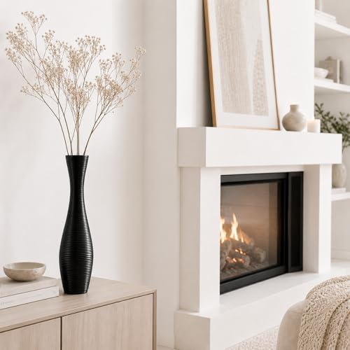 Leewadee Large Floor Vase 20 inches Polyresin for Pampas Grass, Dried Flowers - Image 5