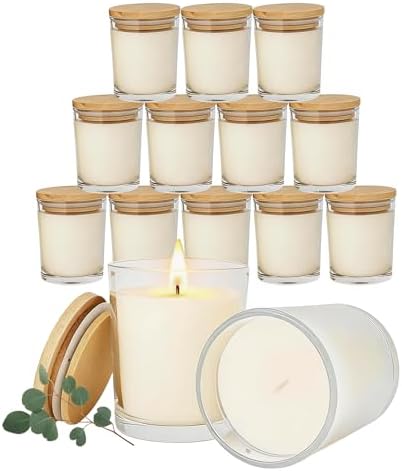 12 PCS 6oz Eucalyptus Scented Pure Soy Wax Aromatherapy Candles | Calming Home Fragrance Gift Box | Bulk Favors for Wedding, Party, Spa & Home Decor by Trxvxo