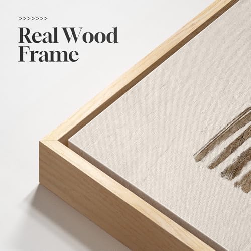 Large Framed Neutral Abstract Wall Art for Living Room, Horizontal 30x60 In - Image 5