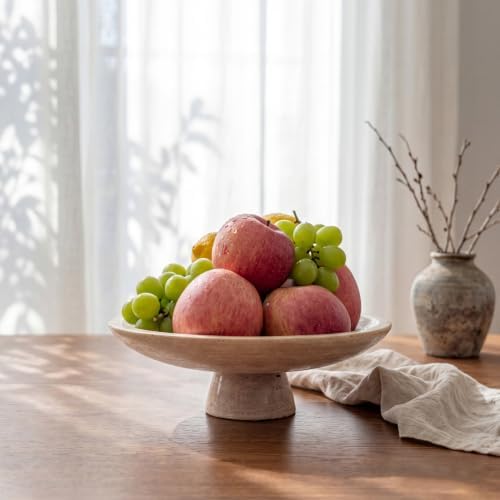 10.2" Natural Travertine Fruit Bowl,Stone Decorative Bowl,Beige - Image 7