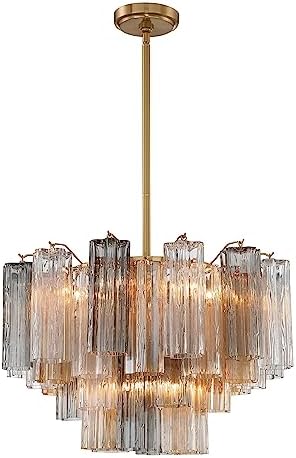 Crystorama Addis 9 Light Aged Brass Chandelier - Image 2