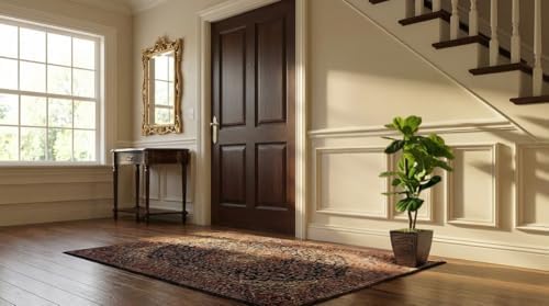 LCG Florals 3.2ft Artificial Fiddle Leaf Fig Tree - Real Wood Trunk, Preassembled, No Maintenance Indoor Faux Plant in Black Metal Pot - Living Room, Home & Office Decor - Image 4