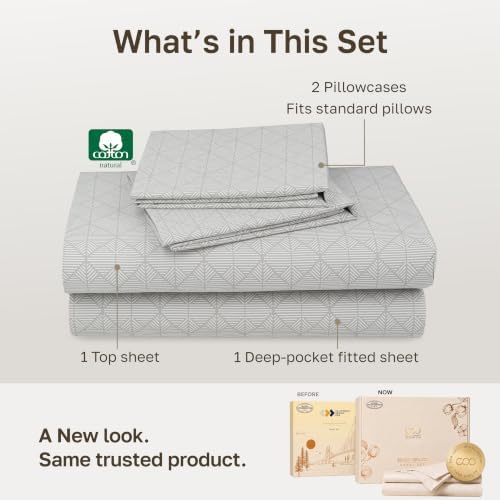 California Design Den Soft 100% Cotton 400 Thread Count Sheets Queen, 4 Pcs - Image 3