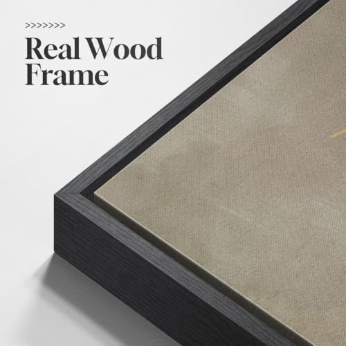 Extra Large Framed Black Gold Boho Wall Art for Living Room, 3 Piece Set - Image 5